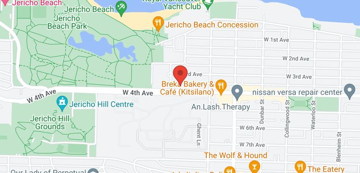map of 321 3875 W 4TH AVENUE